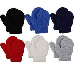 Kleinkind Fäustlinge Winter handschuhe Korallenvlies Babyhandschuhe für Kinder Mädchen Jungen 1 2 3 4 Jahre alt, Skihandschuhe 6 Paare von JUPSK