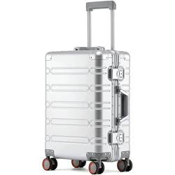 JUSHIW Langlebiger, leichter Luxus-Kabinengepäck mit Rädern, abriebfest, Aluminium-Magnesium-Legierung, Trolley-Koffer, Business-Gepäck, Handgepäck, C, 61 cm (24 zoll) von JUSHIW