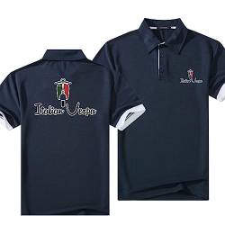 Herren-Golf-Poloshirts T-Shirts Für Servizio Vespa Bedruckte Golf-Polo-T-Shirts Revers Kurze Ärmel Bequeme Oberteile Kleidung Lässige Polos-Blue D||XL von JUSHUFA