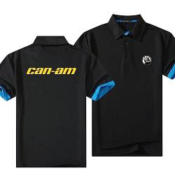 Herren-Poloshirts T-Shirts Für Can-am Bedruckt Golf-Polo-T-Shirts Revers Kurze Ärmel Bequeme Oberteile Kleidung Lässige Polos-Black A||XL von JUSHUFA
