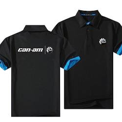 Herren-Poloshirts T-Shirts Für Can-am Bedruckt Golf-Polo-T-Shirts Revers Kurze Ärmel Bequeme Oberteile Kleidung Lässige Polos-Black C||3XL von JUSHUFA