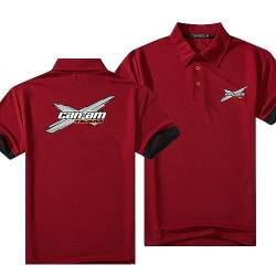 Herren-Poloshirts T-Shirts Für Can-am Bedruckt Golf-Polo-T-Shirts Revers Kurze Ärmel Bequeme Oberteile Kleidung Lässige Polos-Red E||L von JUSHUFA