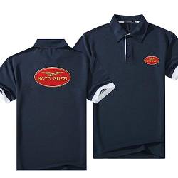 Herren-Poloshirts T-Shirts Für Moto Guzzi Bedruckt Golf-Polo-T-Shirts Revers Kurze Ärmel Bequeme Oberteile Kleidung Lässige Polos-Blue B||XL von JUSHUFA