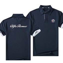 Herren Poloshirts T-Shirts für Al-FA Ro.meo Print Golf Polo T-Shirts Revers Kurzarm Bequeme Top Kleidung Lässige Polos-Blue A||S von JUSHUFA