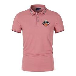 Herren Poloshirts T-Shirts für Moto Guzzi Kurzarm Revers T-Shirt Top Kleidung Golf Poloshirts Halbarm Atmungsaktive Sommer-T-Shirts-Pink5||3XL von JUSHUFA