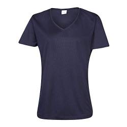 JUST COOL - Damen V-Neck Funktionsshirt 'Cool T' / French Navy, M von JUST COOL