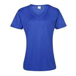 JUST COOL - Damen V-Neck Funktionsshirt 'Cool T' / Royal Blue, S von JUST COOL