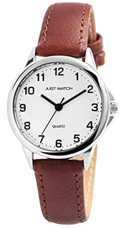 JUST WATCH Brigitt Damen-Uhr Echt Leder Klassisch Elegant Analog Quarz JW10069 von JUST WATCH