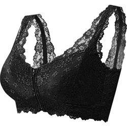 JUST Damen Push Up BHs Ohne Buegel,BHs mit Vorderverschluss,Nahtlos Bustier,Sport BHs,Gepolstert Underhemd,Lacy Tops Gepolstert von JUST