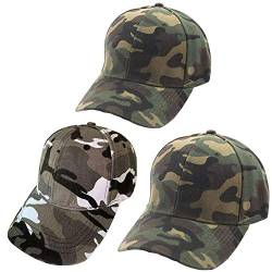 Unisex Herren Kappe Camouflage Baseball Cap Snapback Cap Vintage Schildmütze Erwachsenen Mütze Casual Cool Mode Baseballmütze Washed Verstellbar Baseballmütze Baseball Hat Hip-Hop von JUST