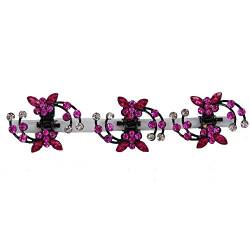 JUSTFOX - 3 Mini Haarklammern Strass Schmetterling pink von JUSTFOX
