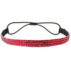 JUSTFOX - Luxus Strass Haarband Stirnband in rot von JUSTFOX