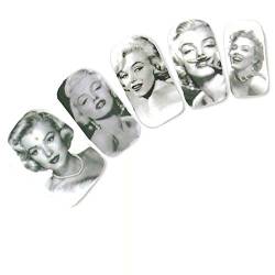 JUSTFOX - Tattoo Nail Art Marilyn Monroe Nagel Sticker von JUSTFOX