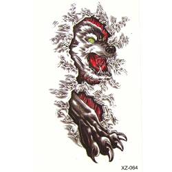 JUSTFOX - Temporäres Tattoo Wolf Körperkunst von JUSTFOX