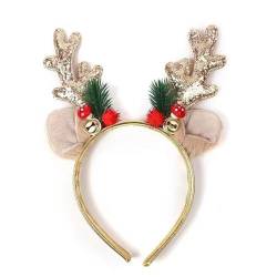 JUSTUNX Christmas Headband Reindeer Horn Hair Band Weihnachtsfeier Zubehör für Frauen und Mädchen (B) von JUSTUSNX