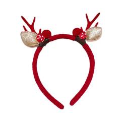 JUSTUSNX JUSTUNX Christmas Headband Reindeer Horn Hair Band Weihnachten Party Zubehör für Frauen und Mädchen (A) von JUSTUSNX