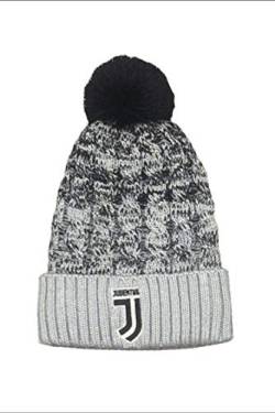 Juventus F.C. Cap Pon Pon Winter Deluxe Melange Batterie innen Logo Offizielles Original JJ von JUVENTUS