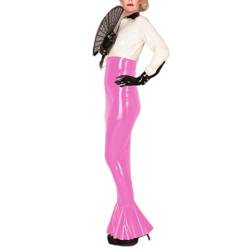 PVC Rock Röcke Hohe Taille Latex Leder Enger Rock Club Party WearBleistiftrock 7XL-Rosa von JVHGE