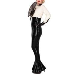 PVC Rock Röcke Hohe Taille Latex Leder Enger Rock Club Party WearBleistiftrock 7XL-Schwarz von JVHGE