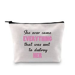 JXGZSO Frauen Empowerment Make-up-Tasche She Over Came Everything That Was Sent To Destroy Her Gift For Strong Women Feminist, She Over Came Everything von JXGZSO