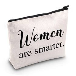 JXGZSO Girl Power Gift Feministisches Geschenk Frauen Empowerment Geschenk Frauen Are Smarter Kosmetiktasche und Reise-Make-up-Tasche mit Reißverschluss, Women are smarter Bag von JXGZSO