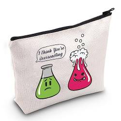 JXGZSO Reise-Tasche mit Reißverschluss für Wissenschaftsliebhaber, Geschenk für Lehrer, Geschenk "I Think You're Overreacting", Überreaktion B von JXGZSO