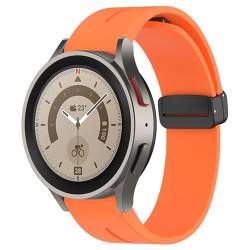 JYMYI 20mm Ersatzband Armbinde Gurt für Galaxy Watch 6 / Watch 5 / Watch 4 Armband, Uhrenarmband Armbänder für Galaxy Watch 6 Classic/Watch 5 Pro/Watch 4 Classic Uhrenarmbänder Bracelet (Orange) von JYMYI