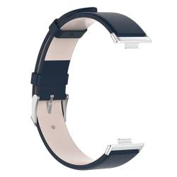JYMYI Echtes Leder Ersatzband Uhrenarmbänder für Huawei Watch Fit 3 Armband Smartwatch Bracelet Strap, Uhrenarmband Armbinde Gurt für Huawei Watch Fit 3 Armbänder Ersatzarmbänder Wristband (Blau) von JYMYI