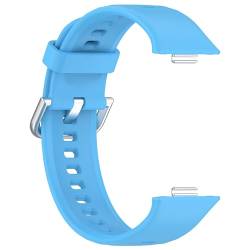 JYMYI Ersatzarmbänderl Uhrenarmband für Huawei Watch Fit 3 Armband Smartwatch, Soft Silikon Armbinde Gürtel Ersatzband Sport Uhrenarmbänder für Huawei Watch Fit 3 Armbänder Wristband Gurt (Blau 1) von JYMYI