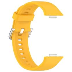 JYMYI Ersatzarmbänderl Uhrenarmband für Huawei Watch Fit 3 Armband Smartwatch, Soft Silikon Armbinde Gürtel Ersatzband Sport Uhrenarmbänder für Huawei Watch Fit 3 Armbänder Wristband Gurt (Gelb) von JYMYI
