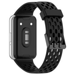 JYMYI Uhrenarmbänder für Galaxy Fit 3 Armband Smartwatch Armbinde Gurt, Watch Strap Galaxy Fit 3 Uhrenarmband Silikonband Ersatzarmbänder, Breathable Ersatzband für Galaxy Fit 3 Armbänder (Schwarz) von JYMYI