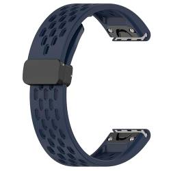 JYMYI Uhrenarmbänder für Garmin Fenix 7X / 6X Sapphire GPS / 5X Sapphire Armband Gurt, 26mm Silikon Ersatzband Armbänder Uhrenarmband für Fenix 7X Pro / 6X Pro / 6X GPS Wristwatch Armbinde (Blau) von JYMYI