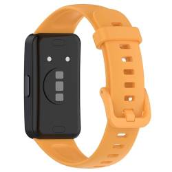 JYMYI Uhrenarmband Armbinde für Huawei Band 9 Armband Smartwatch Gurt, Watch Strap Huawei Band 9 Silikonband Ersatzarmbänder Gürtel, Uhrenarmbänder Ersatzband für Huawei Band 9 Armbänder (Gelb) von JYMYI