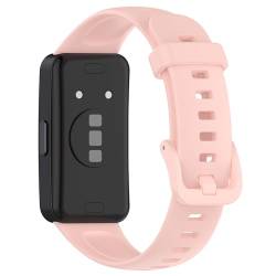 JYMYI Uhrenarmband Armbinde für Huawei Band 9 Armband Smartwatch Gurt, Watch Strap Huawei Band 9 Silikonband Ersatzarmbänder Gürtel, Uhrenarmbänder Ersatzband für Huawei Band 9 Armbänder (Rosa) von JYMYI