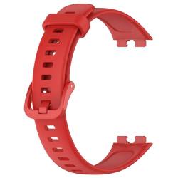 JYMYI Uhrenarmband für Huawei Band 8 Smartwatch Armband, Huawei Band 8 Silikonband Ersatzarmbänder Uhrenarmbänder Gürtel, Komfortabel Armbinde Gurt Ersatzband für Huawei Band 8 Armbänder (Rot) von JYMYI
