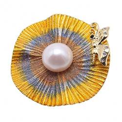 JYX AAA Perlenbrosche Vintage Brosche für Frauen 13,5 mm echte weiße Perle Brosche Pin Party von JYX Pearl