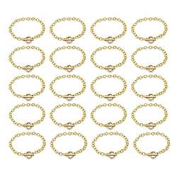 JZK 20 x Gold Toggle Clasp Chain Armband für Schmuckherstellung, Freundschaftsbänder für Frauen und Unisex Teenager, Bijoux Armband für Party Favors Werbegeschenke Geschenk von JZK
