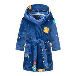 JZLPIN Mädchen Bademantel Jungen Hoodie Roben Kinder Nachtwäsche Kleinkind Dressing Gown Astronaut 5-6 Jahre von JZLPIN