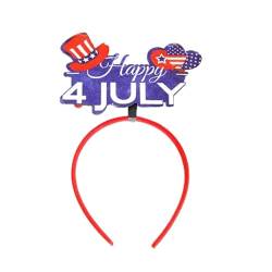 Jacekee Patriotisches Stirnband, 4. Juli-Stirnbänder - 4. Juli Patriotische Haarbänder - Patriotisches Partyzubehör und Zubehör, Dekorationen, Haarband für Partygeschenke von Jacekee