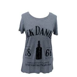 Jack Daniel's Damen Shirt 1866 Grau - L - offizielles Lizenzprodukt von Jack Daniel's