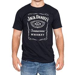 Jack Daniel's Whiskey Old No. 7 Tenessee Label Adult Black T-Shirt (Large) von Jack Daniel's