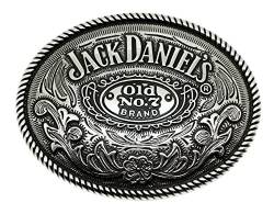 Jack Daniels Gürtelschnalle - Old Nr. 7 Brand - 3D Ovale Westlichen Stil - Authentische Offiziell Lizenziertes Markenprodukt von Jack Daniel's