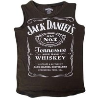 Jack Daniels Tanktop Jack Daniel´s Damen Tank Shirt Tennessee Whiskey Damen washed Oberteil Tank Top schwarz-braun Gr. UK 8 10 Gr. S/M, M/L von Jack Daniel's