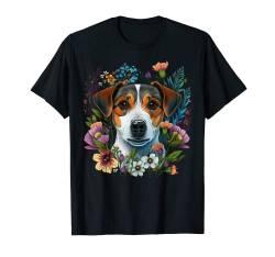 Niedliche Blume Sommer Floral Jack Russell Terrier T-Shirt von Jack Russell Terrier lover for Shorty Jack owner