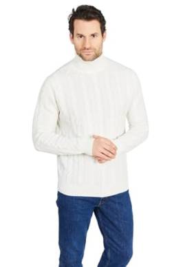 Jack Stuart Herren Pullover Acht Wolle Rollkragen, weiß, XX-Large von Jack Stuart