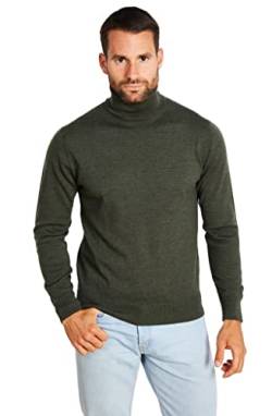 Jack Stuart - Herren Stehkragen Pullover, 100% Merinowolle, Kaki, X-Large von Jack Stuart