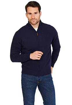 Jack Stuart - Lammwolle Strickjacke mit Reißverschluss für Herren (Marineblau, S) von Jack Stuart