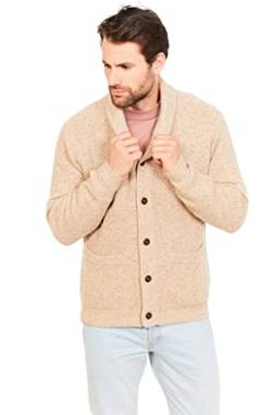 Jack Stuart - Strickjacke mit Schalkragen für Herren, beige, X-Large von Jack Stuart