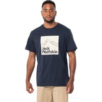 Jack Wolfskin Brand T-Shirt Men Herren T-shirt aus Bio-Baumwolle M blau night blue von Jack Wolfskin