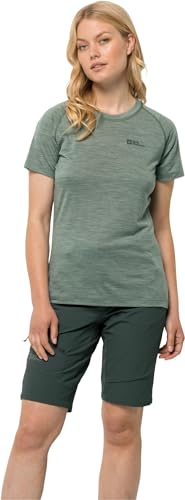 Jack Wolfskin Damen Kammweg T-Shirt, Picnic Green, X-Large von Jack Wolfskin